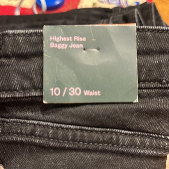 Super-High Rise Distressed Baggy Jeans - Wild Fable™ Black Wash - Picture 16 of 16